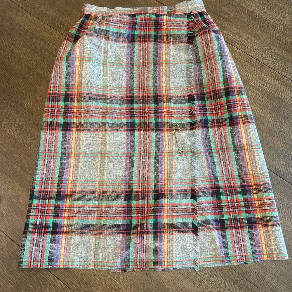 Elegant Plaid‎ Midi Skirt - Multicolor